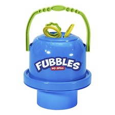 Fubbles No-Spill Bubble Bucket with 3 Wands for Kids Toddlers