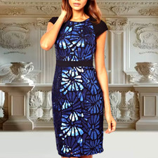 £90 LIPSY VIP SIZE 10 BLUE SEQUIN DRESS GATSBY PARTY NIGHT OUT WEDDING CLUB EVE
