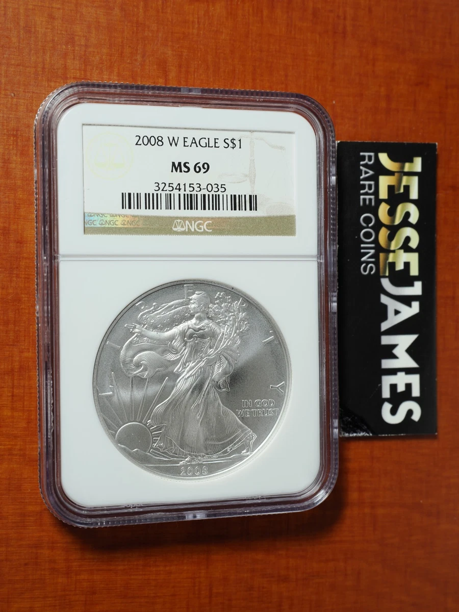 American Eagle MS 69 Graded 2008 Silver Bullion Coins for sale | eBay