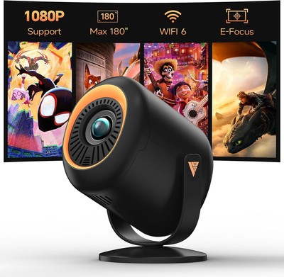 Mini Beamer 4K Heimkino Tragbarer Projektor 1080P 1