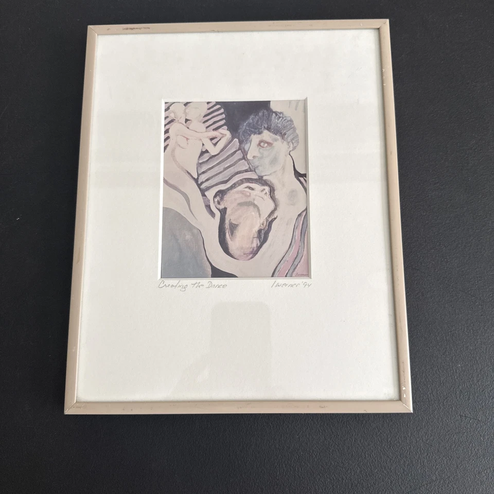 Louise Werner Arte Firmado Enmarcado 1994 Foto Reproducción Pequeña Creando La Danza Foto 2 de 4