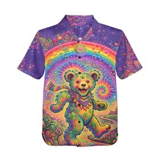 Grateful Dead Bear Hawaiian Shirt. 70's rock