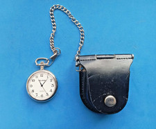 Vintage Klox Quartz Pocket Watch in Black Carrying Case Spares  Repairs