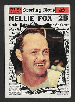 1961 Topps #570 Nellie Fox, Sporting News All-Star AS, NM- NRMT- , High Number #