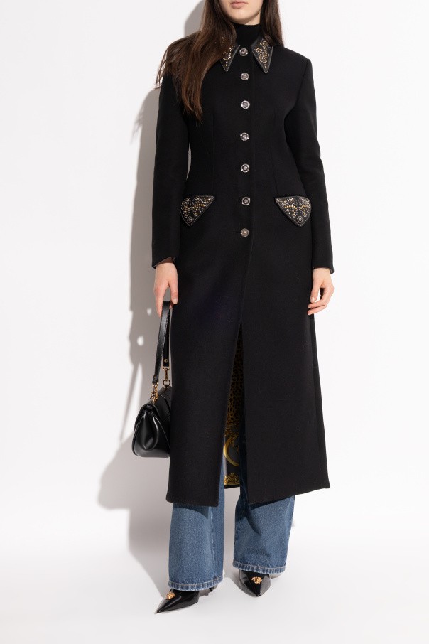 Versace - Women - Leather ankle boots with heels - Black thumbnail 3