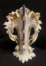 Antique Old Paris Porcelain Floral & Gold Gilt Decorated 9.5" Vase