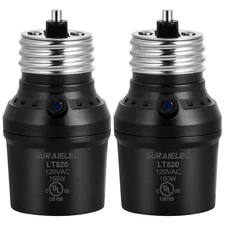 Light Sensor Socket, Automatic Dusk to Dawn Light Socket with 360° Sensor Rotati