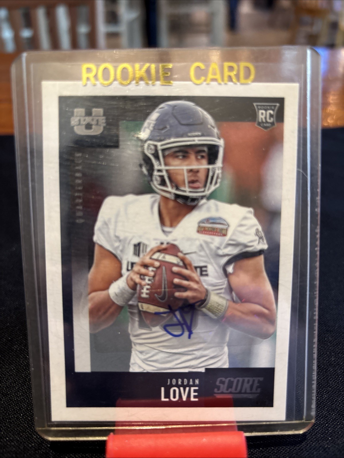 2020 Score Rookies Jordan Love #361 Signatures Blue Ink Autographed Rookie