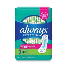 Always 12853PK Super Long 10 Hour Ultra Thin Pads (40/PK) New