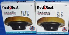 2 Pack RED SEAL Wax Ring Gasket Toilet Bowl Toilet Wax Ring