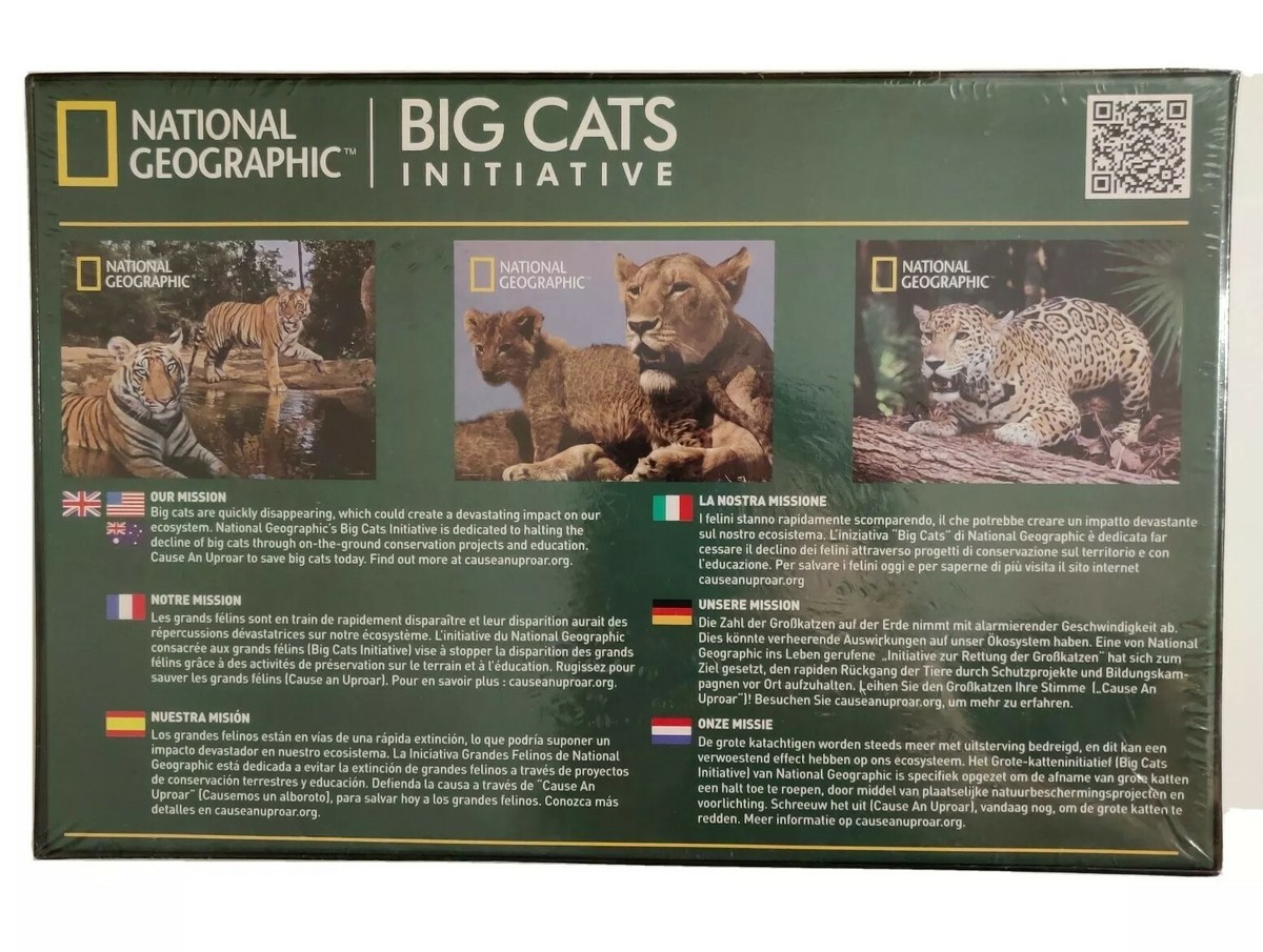 National Geographic Super 3D Puzzle Big Cats Tigers Initiative 500