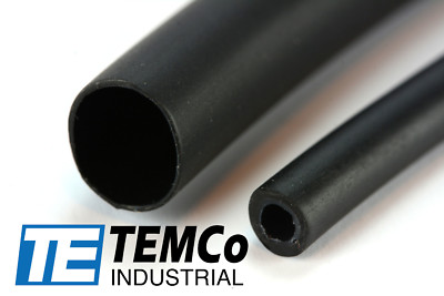 6 Lot TEMCo 3/8'' Marine Heat Shrink Tube 3:1 Adhesive Glue Lined 4 ft BLACK