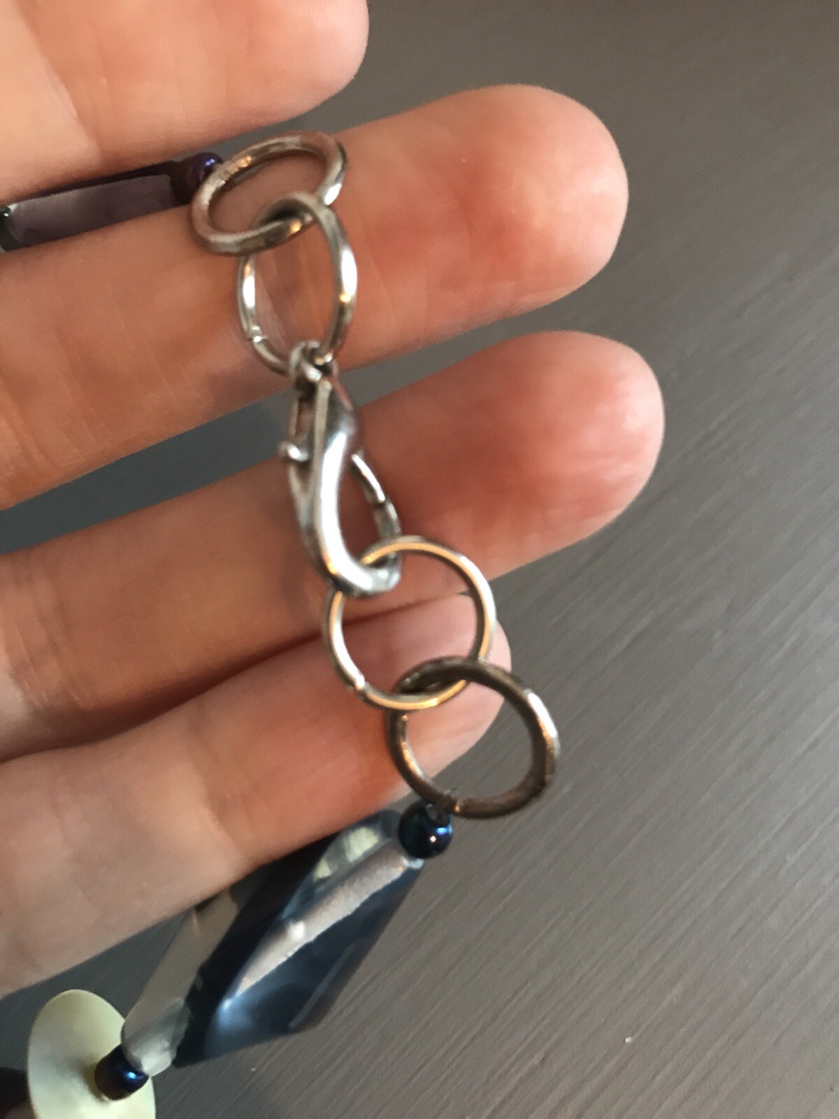 Geometric Large Plastic Beads Statement Short Nec… - image 4