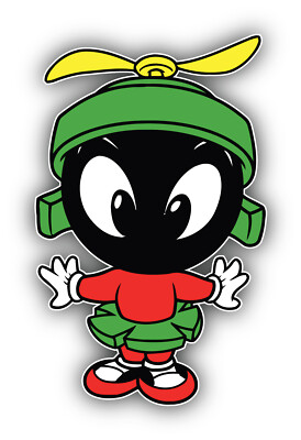 Looney Tunes Cartoon Marvin The Martian Sticker Bumper Decal - ''SIZES''