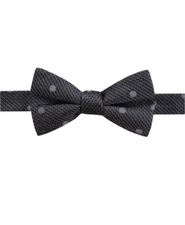 Ryan Seacrest Distinction Men's Canal Pre-Tied Dot Silk Bow Tie Black, OneSize