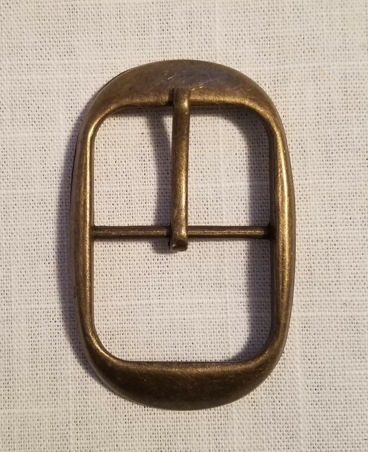 Brass Color Single Prong Oval Belt Buckle 1 1/2" wide eBay
