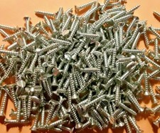 #4 x 1" FLAT HEAD SLOTTED WOOD SCREWS STEEL ZINC PLATED (SELECT QTY)