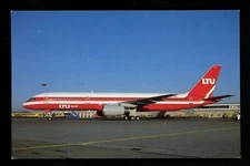 Aviation airplane chrome postcard LTU Airlines Boeing 757-2G5 at Munich airport