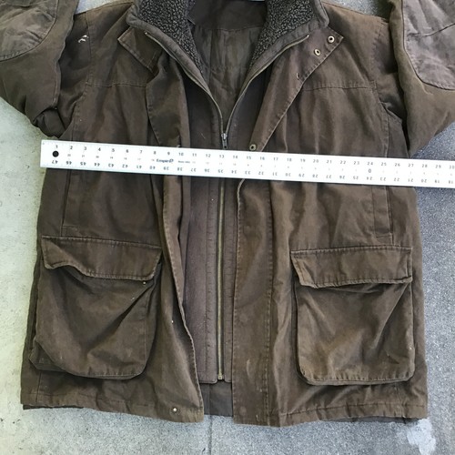 Jeep Workwear Jacket Mens XL Brown Canvas Heavy Zip Up *STAINED* - Picture 13 of 19