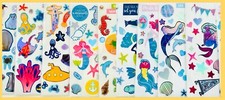 369 STICKERS, Fantasy Aquatic Themed MERMAIDS Unicorn Sea Ocean Animals Fish
