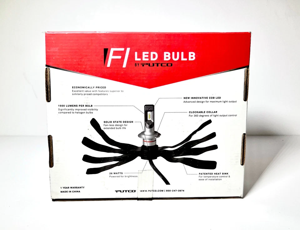 Putco F1-H16 Water Resistant 1500 Lumens F1 LED Headlight Kit - Image 3 of 4