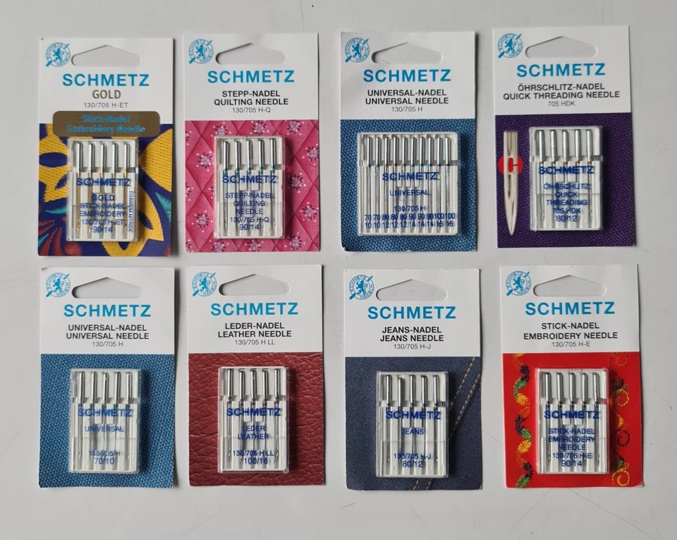Schmetz Sewing Machine Needles Various Types & Sizes Free P&P