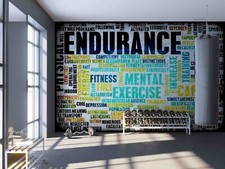 3D Poster Letter Gray Rectangle Self-adhesive Removeable Wallpaper Wall Mural 59