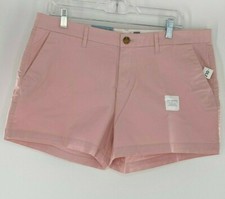 Old Navy Women 12 Shorts Flat Front Slit Pocket 3.5 Inseam Pink Stretch Everyday