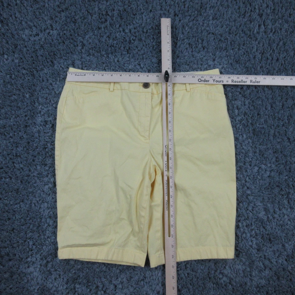 Pantalones Cortos Talbots Mujer 12 Amarillo Perfecto Crop Chino 34x10* Foto 3 de 4