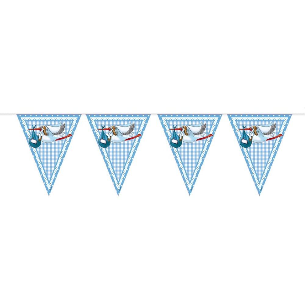 Bunting New Arrival Its a Boy, Triangle Flags 10m, 10 metres, flags 29cm x 6cm B