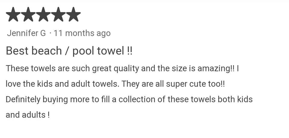 (2Pk) TOALLAS DE PLAYA CANGREJO, 5 pies Largo, 30" x 60", azul, niños, adolescentes (2 piezas) Foto 4 de 4