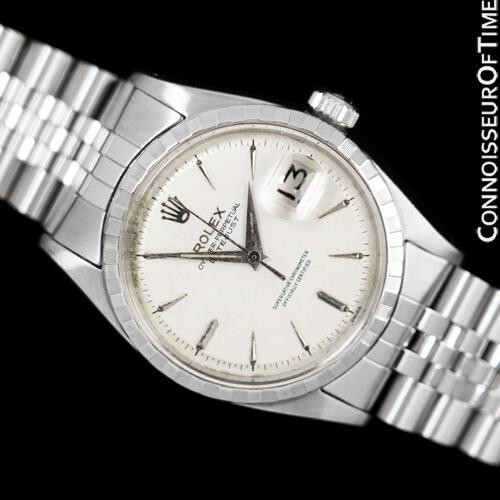 1959 Rolex Vintage Hommes Début Datejust Ss Montre, Réf. 6605- Serviced W/ - Photo 1 sur 6