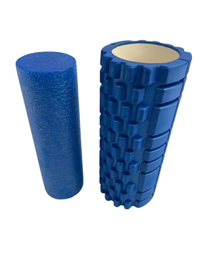 Yes4 полностью пенопластовый ролик синий для массажа мышц терапевтический упругий ролик для мышц 13 дюймов - Изображение 3 из 4