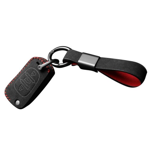 Full Suede Covered Key Fob Remote Protector Holder Cover Case For Kia D 3-Button - Picture 8 of 9