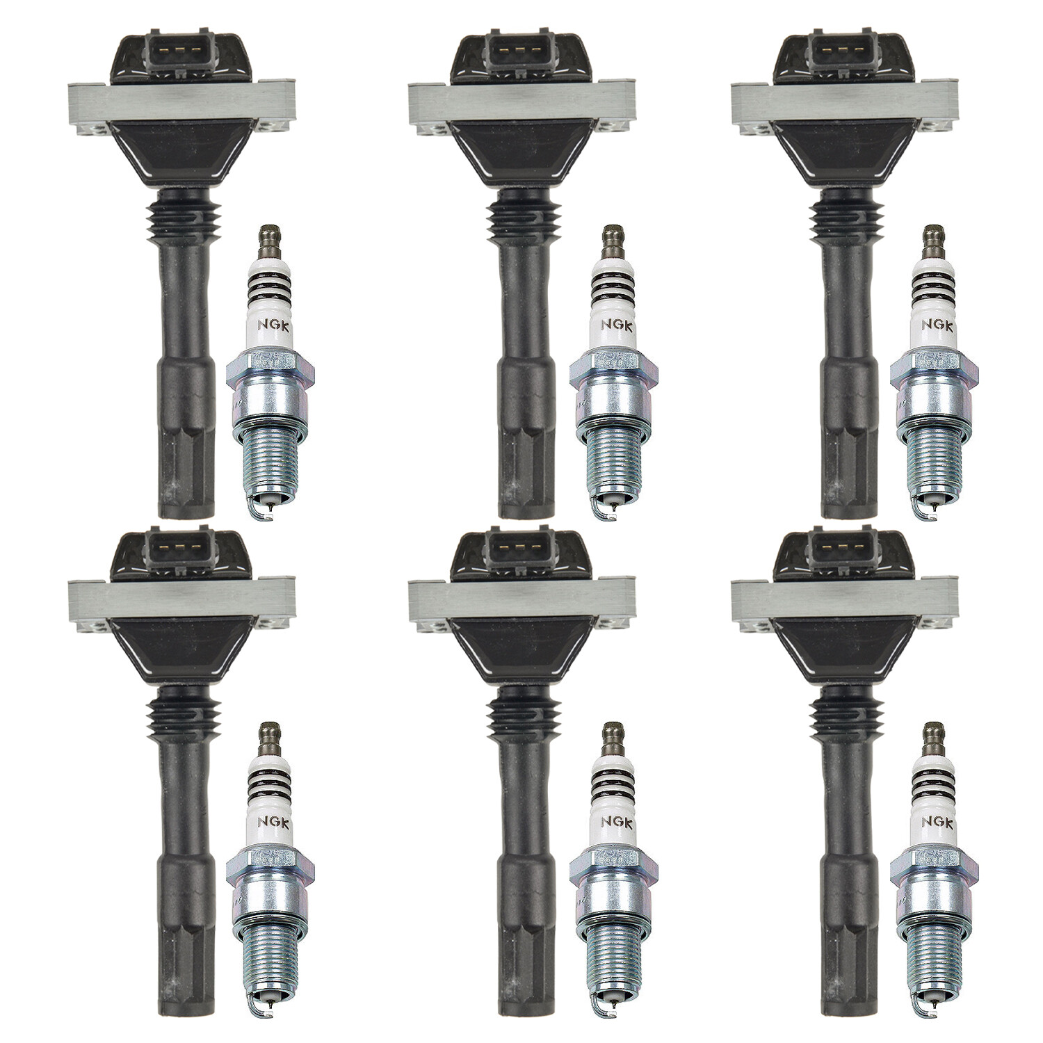 Bosch 6 Ignition Coil NGK 6 Iridium IX Spark Plug Kit For Alfa Romeo 164 3.0 V6