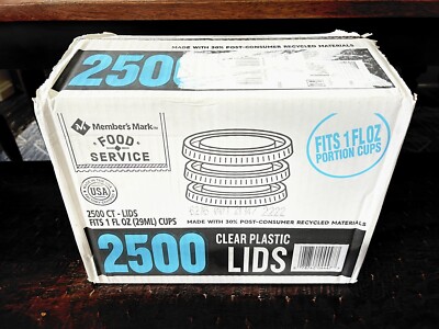 Member s Mark 1oz Clear Plastic Lids-NEW