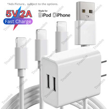 Fast Charger Power Adapter USB Cable Lot For iPhone 14 13 12 11 XR X 8 7 6 Plus