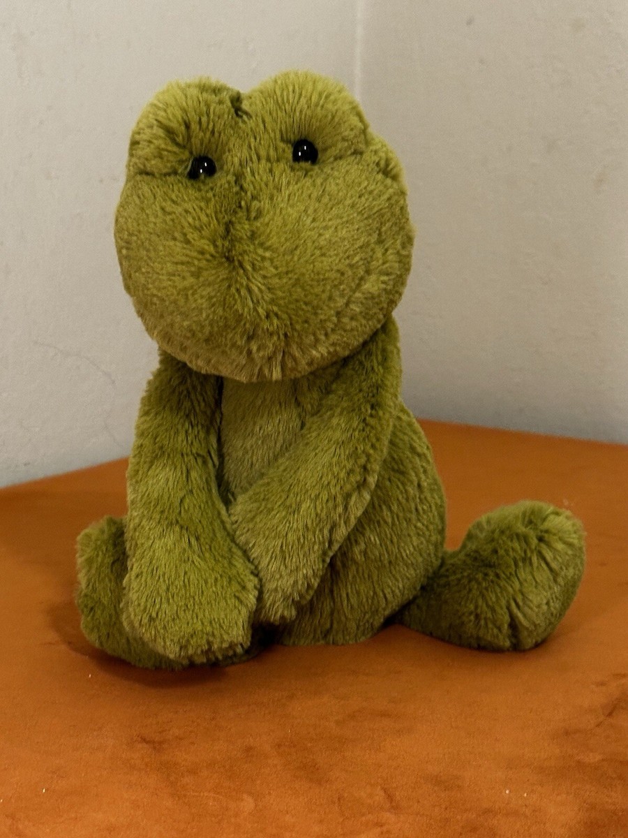 Jellycat Medium Bashful Frog Small Eyes Rare Retired Green Frog