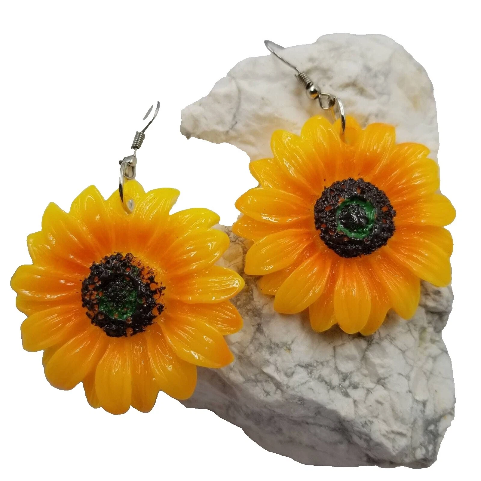 Flores y plantas de acrílico pendientes de moda