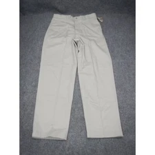 Geoffrey Beene Mens Khaki Chino Pants Stain-Resistant Trousers W32 L32 NEW NWT