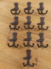 10 Coat Hooks Cowboy Boot Coat Hooks Hat Hall Tree Wall Mounted Barn Western