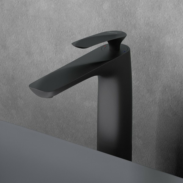 Armatur Wasserhahn Schwarz Mischbatterie Waschtischarmatur Einhebelmischer-image