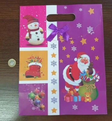 CHRISTMAS BAGS Pack of 3 LARGE Christmas Gift Bags Xmas Present Gifts EASY PACK 32 CM / 12.59in