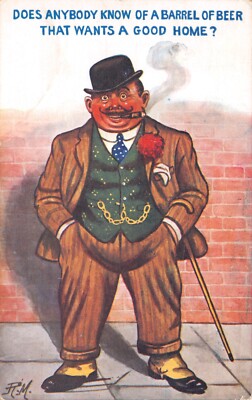 ALTE COMIC POSTKARTE CORONA SERIE GENTLEMAN GUT PLUS