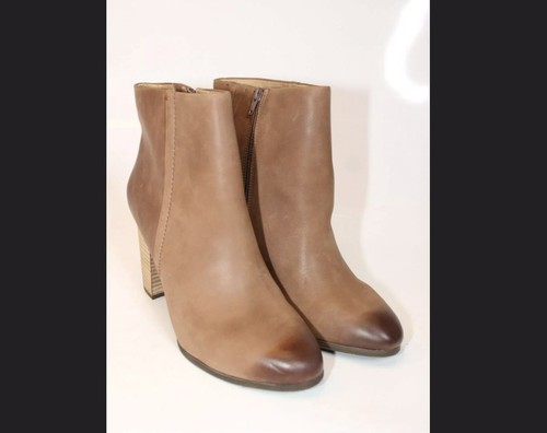 Leather Zip Heeled Ankle Boots TVW4980 