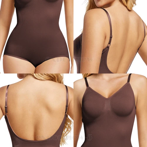 Body para mujer espalda baja control abdomen sin costuras espalda sin espalda modelador calzoncillos top - Imagen 43 de 44