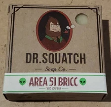 Limited Edition Dr. Squatch Men's Soap Area 51 Bricc 5 Oz Bar NIP Man Shower 