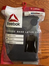 NWT Womens Grey Reebok Base Layer Crew Long Sleeve Athletic Shirt Size XL