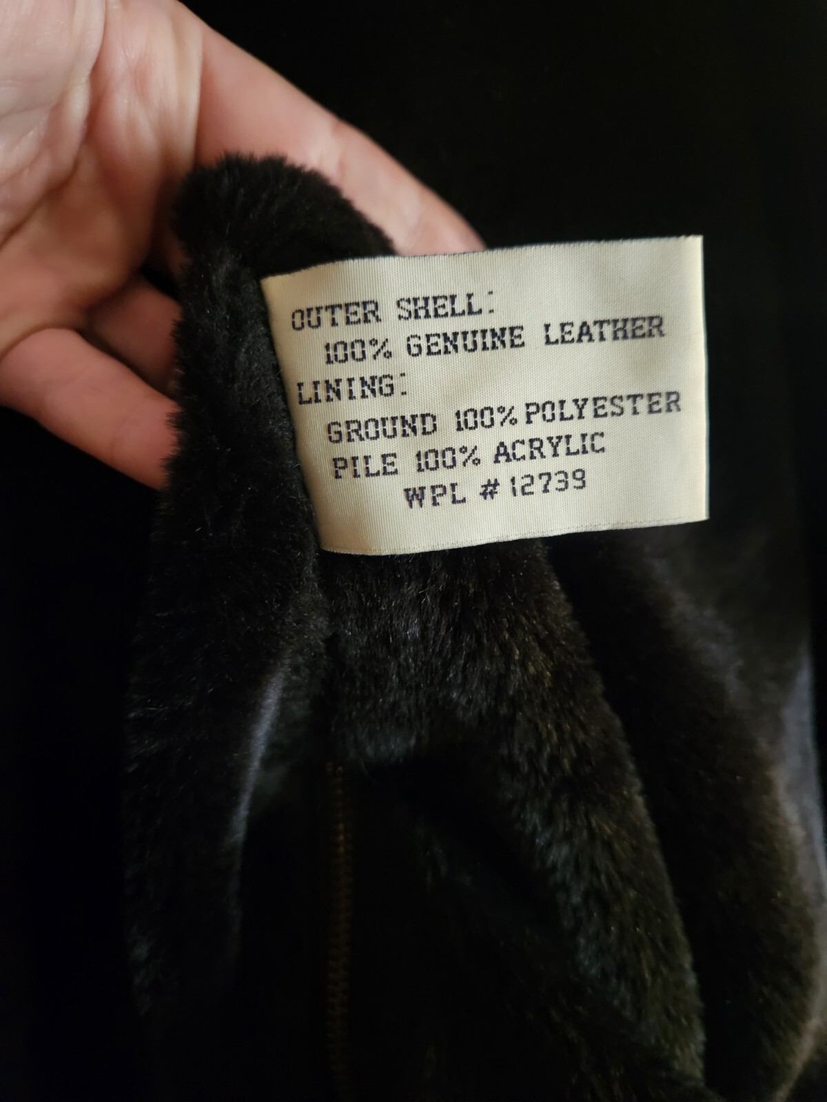 FITZ-WRIGHT Black Leather Zip-Up Jacket/Coat With… - image 7