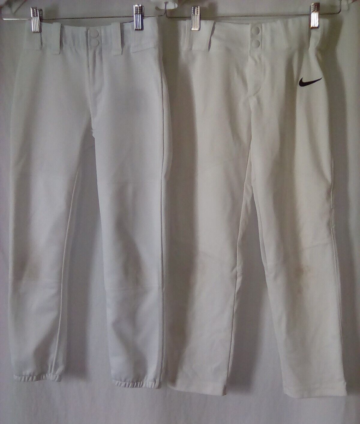 2 Pair 1 Nike Straight Hem 1 Mizumo Elastic Hem Baseball Pants Youth